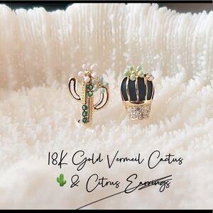 COPY - 18K Gold Vermeil cactus 🌵 Earrings